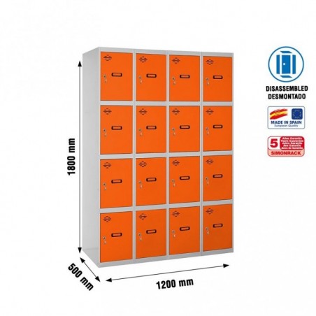 SIMONLOCKER DESM. 4 PUERTAS 4/16 300 (1200) GR/NA