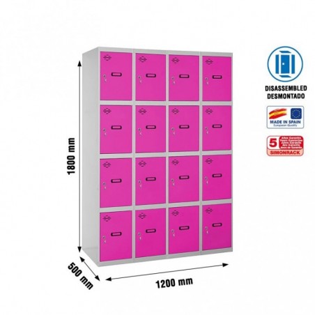 SIMONLOCKER DESM. 4 PUERTAS 4/16 300 (1200) GR/RO