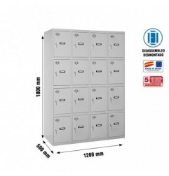 SIMONLOCKER DESM. 4 PUERTAS 4/16 300 (1200) GRI