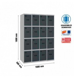 SIMONLOCKER DESM. 4 PUERTAS 4/16 400 (1600) GR/AN
