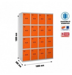 SIMONLOCKER DESM. 4 PUERTAS 4/16 400 (1600) GR/NA