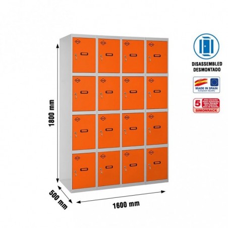 SIMONLOCKER DESM. 4 PUERTAS 4/16 400 (1600) GR/NA