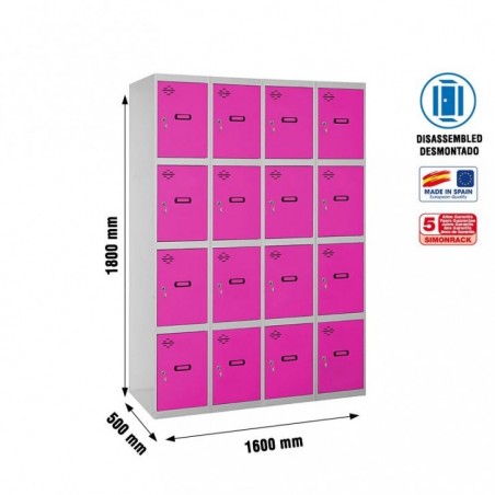 SIMONLOCKER DESM. 4 PUERTAS 4/16 400 (1600) GR/RS