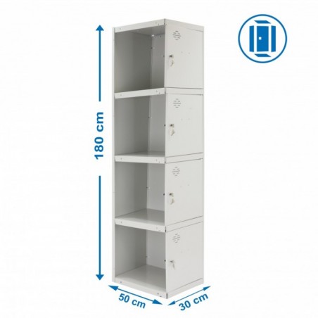 SIMONLOCKER PROF.DISM.4 PUERTA 1/4 300 ADI GRIS