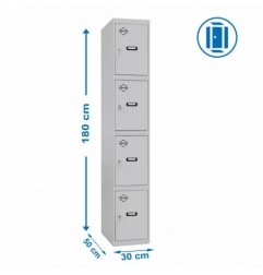 SIMONLOCKER PROF.DISM.4 PUERTA 1/4 300 IN GRIS