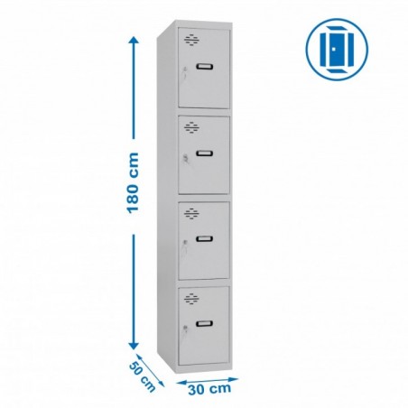 SIMONLOCKER PROF.DISM.4 PUERTA 1/4 300 IN GRIS