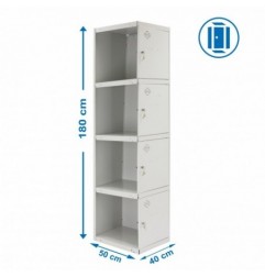 SIMONLOCKER PROF.DISM.4 PUERTA 1/4 400 ADI GRIS
