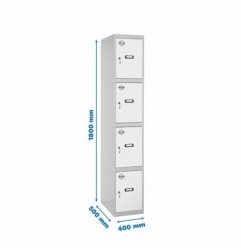 SIMONLOCKER PROF.DISM.4 PUERTA 1/4 400 IN GR/BL
