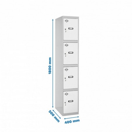 SIMONLOCKER PROF.DISM.4 PUERTA 1/4 400 IN GR/BL