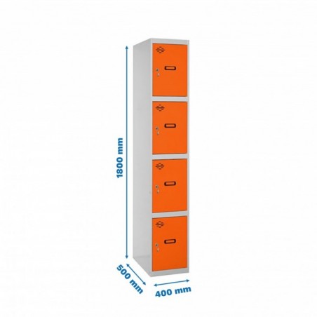 SIMONLOCKER PROF.DISM.4 PUERTA 1/4 400 IN GR/NA