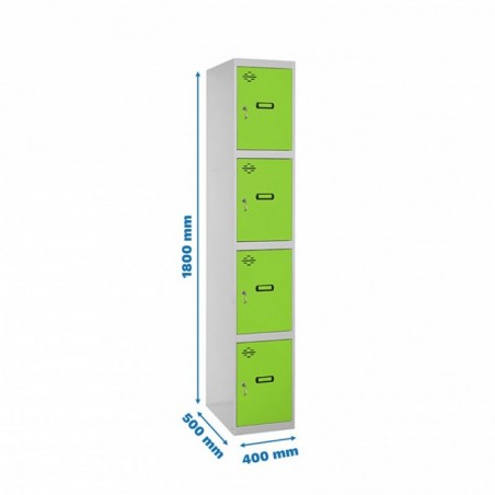 SIMONLOCKER PROF.DISM.4 PUERTA 1/4 400 IN GR/VE