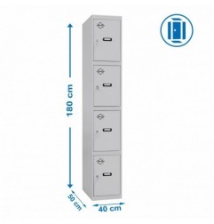 SIMONLOCKER PROF.DISM.4 PUERTA 1/4 400 IN GRIS