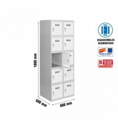 SIMONLOCKER DESM. 5 PUERTAS 2/10 300 (600) GR/BL