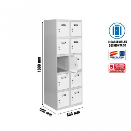SIMONLOCKER DESM. 5 PUERTAS 2/10 300 (600) GR/BL