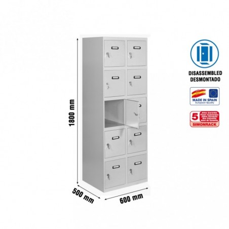 SIMONLOCKER DESM. 5 PUERTAS 2/10 300 (600) GRIS