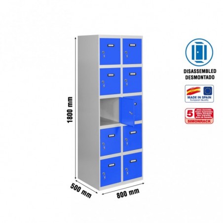 SIMONLOCKER DESM. 5 PUERTAS 2/10 400 (800) GR/AZ