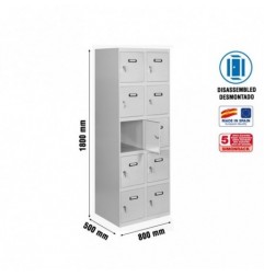 SIMONLOCKER DESM. 5 PUERTAS 2/10 400 (800) GRIS