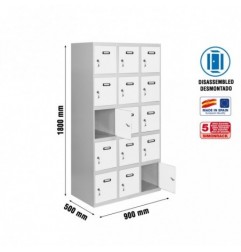 SIMONLOCKER DESM. 5 PUERTAS 3/15 300 (900) GR/BL
