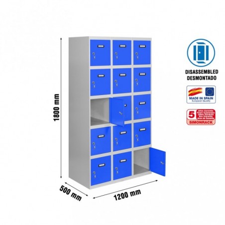 SIMONLOCKER DESM. 5 PUERTAS 3/15 400 (1200) GR/AZ