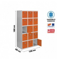 SIMONLOCKER DESM. 5 PUERTAS 3/15 400 (1200) GR/NA