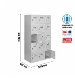 SIMONLOCKER DESM. 5 PUERTAS 3/15 400 (1200) GRI
