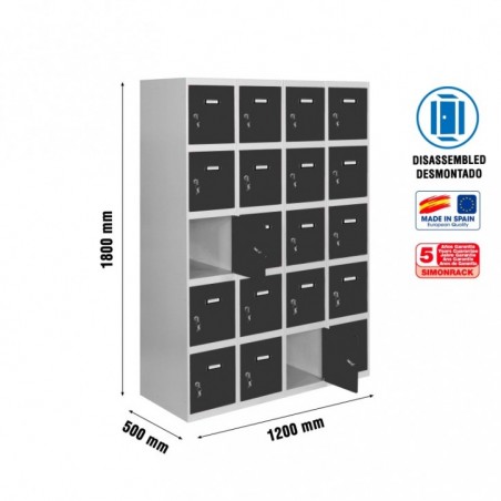 SIMONLOCKER DESM. 5 PUERTAS 4/20 300 (1200) GR/AN