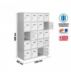 SIMONLOCKER DESM. 5 PUERTAS 4/20 300 (1200) GR/BL