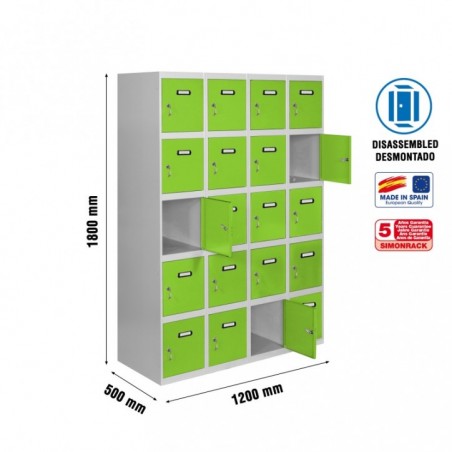 SIMONLOCKER DESM. 5 PUERTAS 4/20 300 (1200) GR/VE