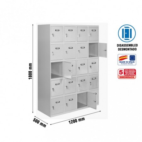 SIMONLOCKER DESM. 5 PUERTAS 4/20 300 (1200) GRI
