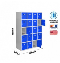 SIMONLOCKER DESM. 5 PUERTAS 4/20 400 (1600) GR/AZ