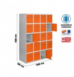 SIMONLOCKER DESM. 5 PUERTAS 4/20 400 (1600) GR/NA