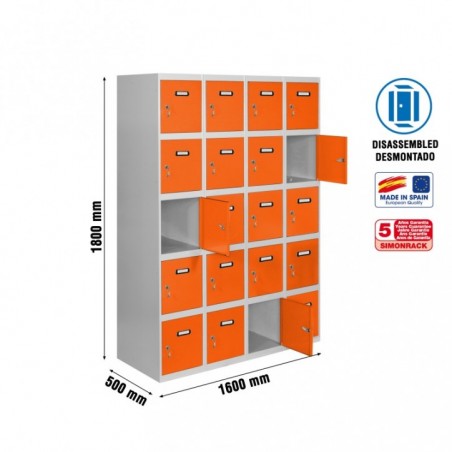 SIMONLOCKER DESM. 5 PUERTAS 4/20 400 (1600) GR/NA