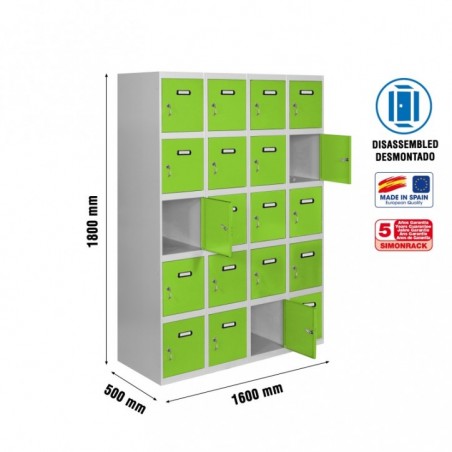 SIMONLOCKER DESM. 5 PUERTAS 4/20 400 (1600) GR/VE