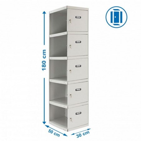 SIMONLOCKER PROF.DISM.5 PUERTA 1/5 300 ADI GRIS