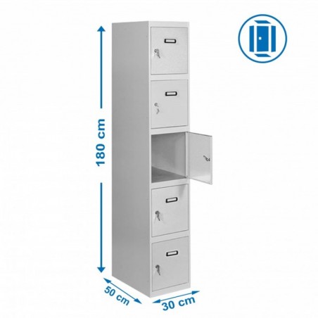 SIMONLOCKER PROF.DISM.5 PUERTA 1/5 300 IN GRIS