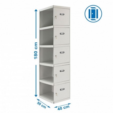 SIMONLOCKER PROF.DISM.5 PUERTA 1/5 400 ADI GRIS