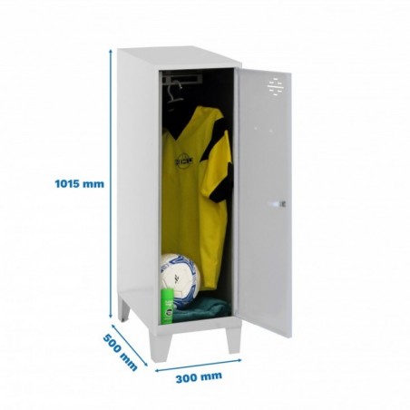 SIMONLOCKER DISM.SINGLE MINI 915x300x500+PIES GRIS