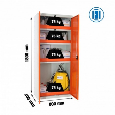 SIMONLOCKER DISM.FITOSANITARIO 180x80x40 cm GRI/NA