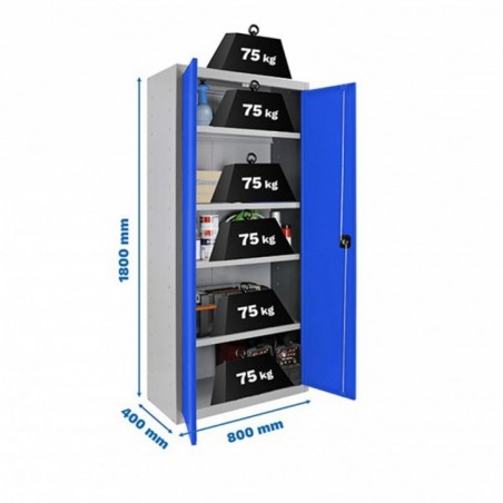 SIMONLOCKER PROF.DISM.MULTI. 180x80x40 2/4 GR/AZUL
