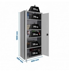 SIMONLOCKER PROF.DISM.MULTI. 180x80x40 2/4 GR/BLA