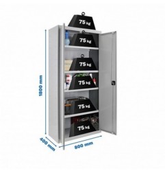 SIMONLOCKER PROF.DISM.MULTI. 180x80x40 2/4 GRIS