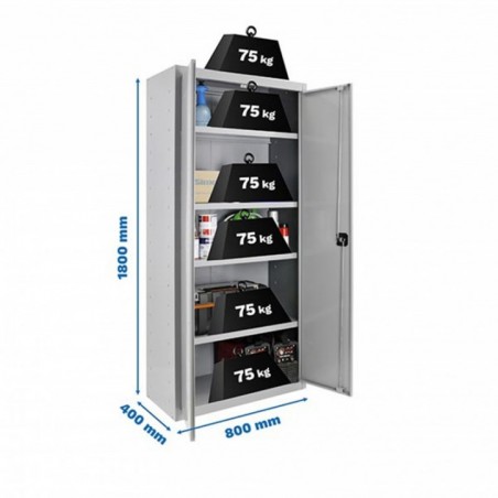 SIMONLOCKER PROF.DISM.MULTI. 180x80x40 2/4 GRIS