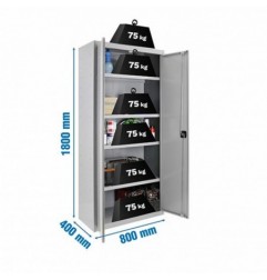 SIMONLOCKER DIY MULTIUSO 180x80x40 2/4 GRIS