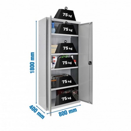 SIMONLOCKER DIY MULTIUSO 180x80x40 2/4 GRIS