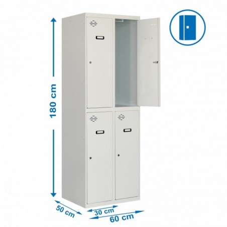 SIMONLOCKER PROF.MON.TANDEM 2/4 300 (600) GRIS