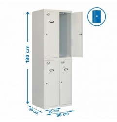 SIMONLOCKER PROF.MON.TANDEM 2/4 400 (800) GRIS