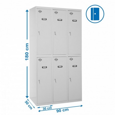 SIMONLOCKER PROF.MON.TANDEM 3/6 300 (900) GRIS