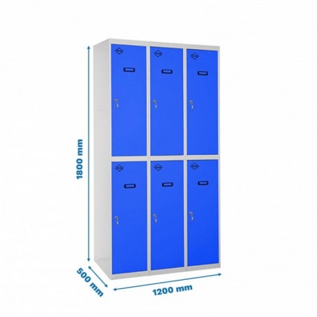 SIMONLOCKER PROF.MON.TANDEM 3/6 400 (1200) GR/AZ