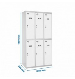 SIMONLOCKER PROF.MON.TANDEM 3/6 400 (1200) GR/BL