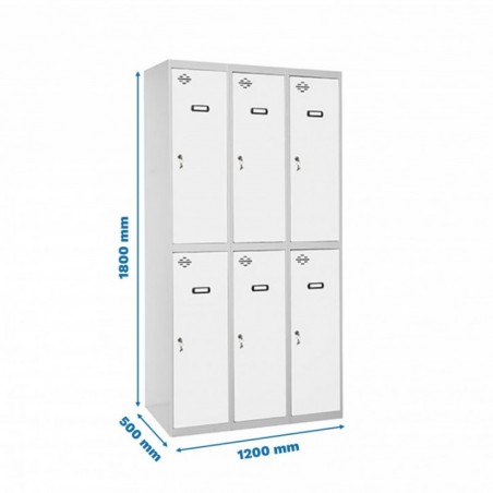 SIMONLOCKER PROF.MON.TANDEM 3/6 400 (1200) GR/BL